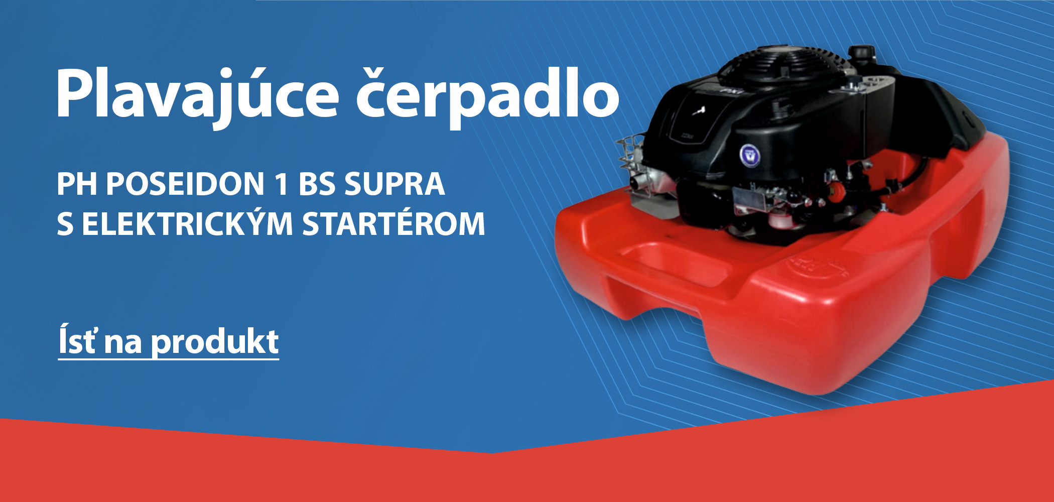 Banner - Prenosné plávajúce čerpadlo PH-Poseidon 1 BS Supra elektrický štartér