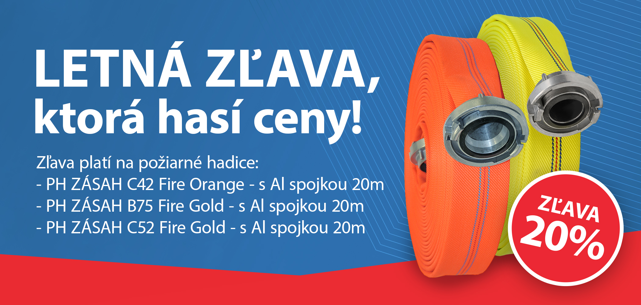 Banner - LETNÁ ZĽAVA, ktorá hasí ceny!