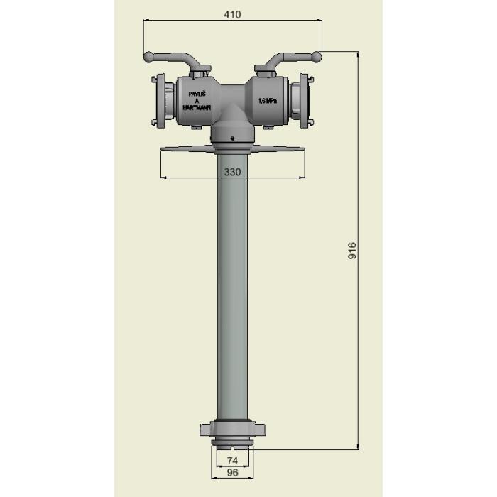 Hydrantový nástavec s guľovým uzáverom (nadzemný hydrant)