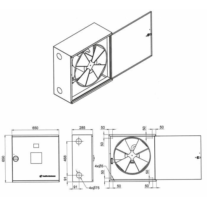 Hydrantový systém s hadicou D25 -20bm - plné dvierka - prúdnica ekv.10 - BIELA